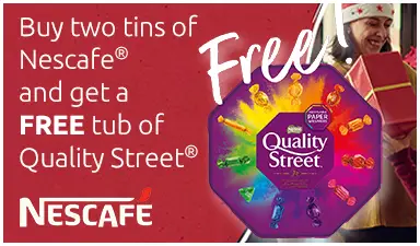 Free tub of Quality Street