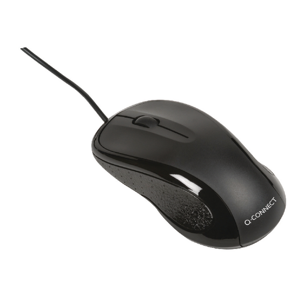 Q-Connect Black/Silver Scroll Wheel Mouse KF04368